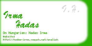 irma hadas business card